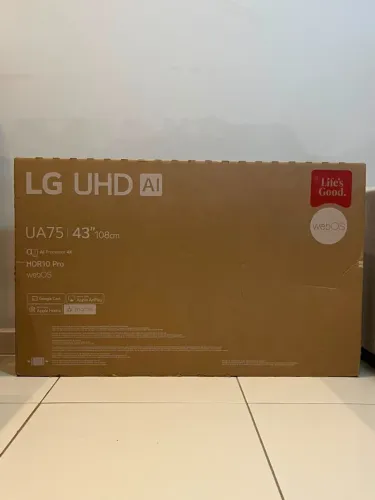 Smart TV LG 43" 4K Ultra HD 43UA7500PSA com webOS 25, Processador de IA, 4K Gen8, Alexa e