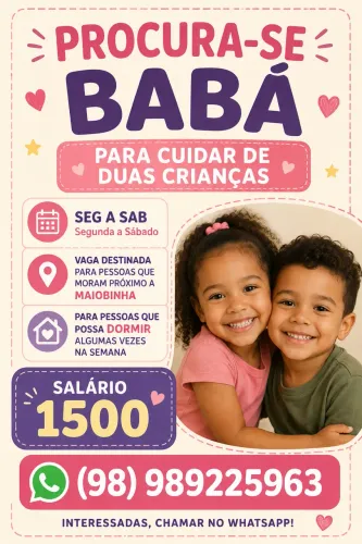 Vaga para Babá