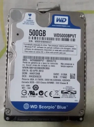 Hd 500gb Para Notebook Dell Inspiron 15 5000 I7 Promoção