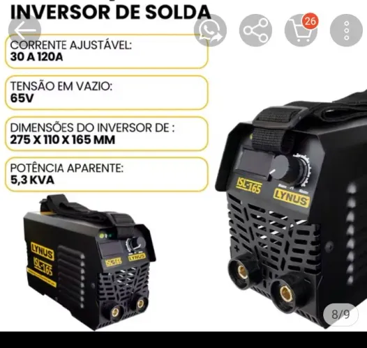 Máquina inversora de solda 220v só 299,00