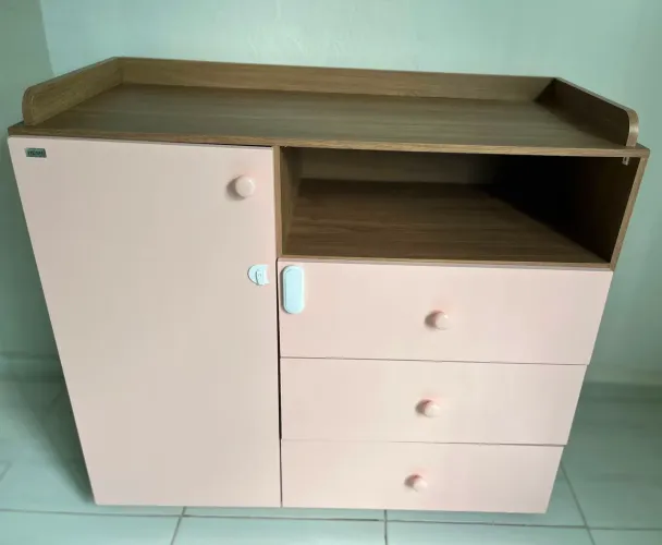 Cômoda Rosa (Recém-nascido)