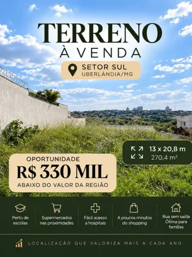 VENDO OU TROCO TERRENO NA ÁREA NOBRE DE UBERLÂNDIA 