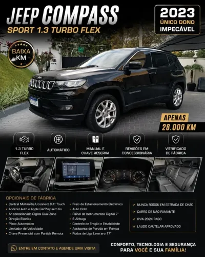 Jeep Compass Sport T270 1.3 TB 4X2 Flex AUT 2023