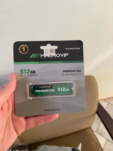 SSD M.2 SATA de 512GB da marca Macrovip,