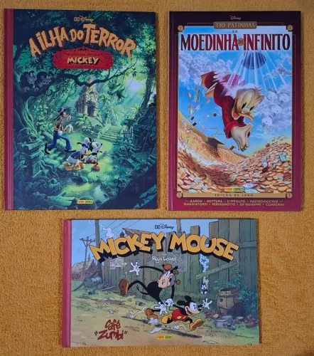 HQ Tio Patinhas e Mickey coleção com três livros Disney 