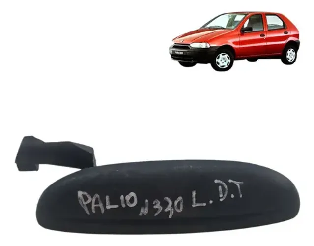Macaneta Externa Porta Lado Direito Palio 1996 12 Preto Dianteira