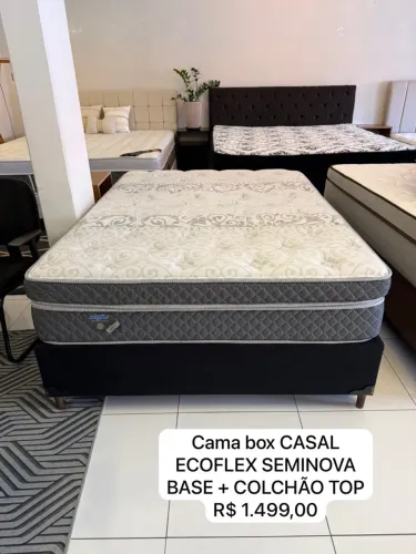 Cama Box Casal ECOFLEX SEMINOVA - ENTREGO