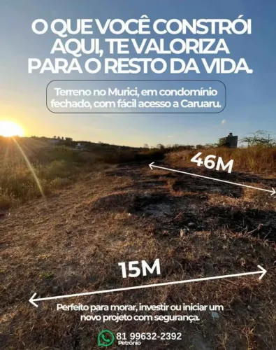 VENDO TERRENO NO MURICI
