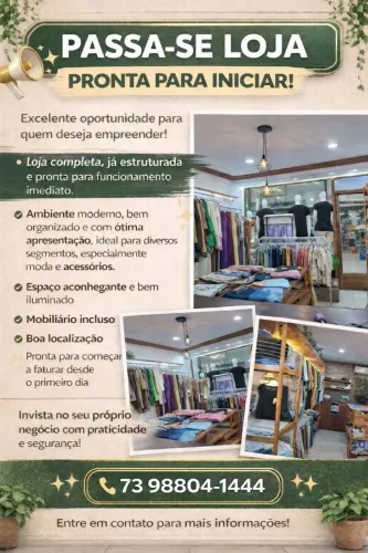 Passa-se uma loja linda