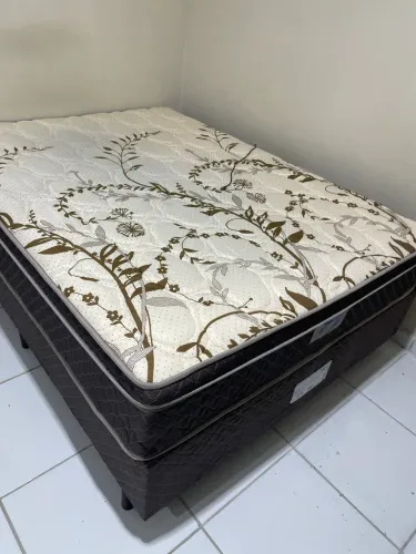 Cama box com colchão casal NOVA + NOTA FISCAL