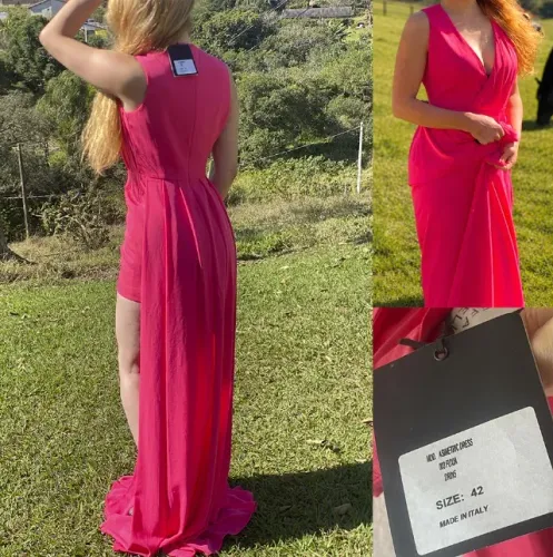 Vestido Longo Stefano De Lellis Italiano Exclusivo Tamanho 42 Peça Rara