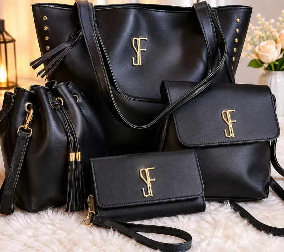 Kit de bolsas e carteira SF