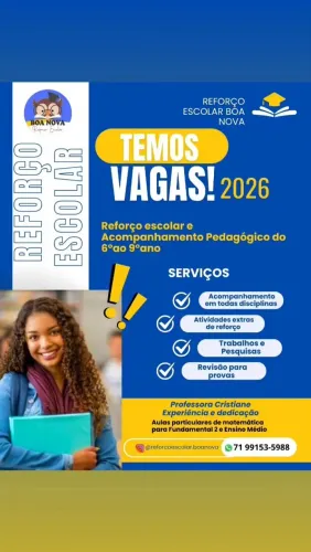 Reforço Escolar e Aulas particulares de Matemática
