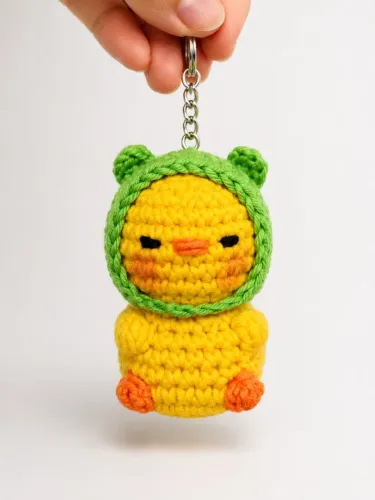 Chaveiro Pintinho Amigurumi