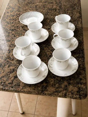 Jogo De Café Porcelana Schmidt 12Peças - Antiguidade (Usado)