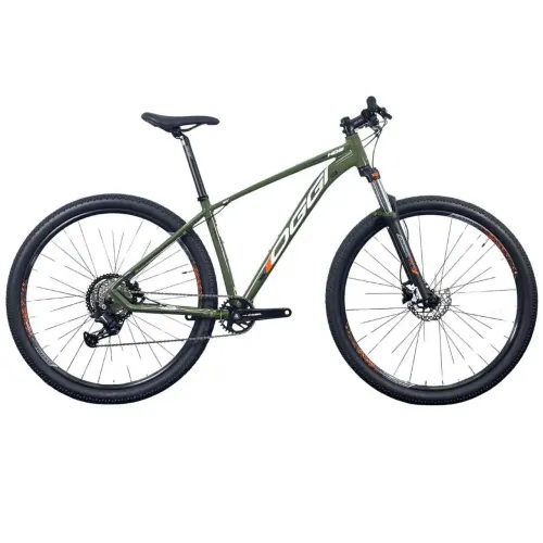 Bicicleta Aro 29 Oggi Hacker Hds Essa 8v 2025 Verde/Laranja