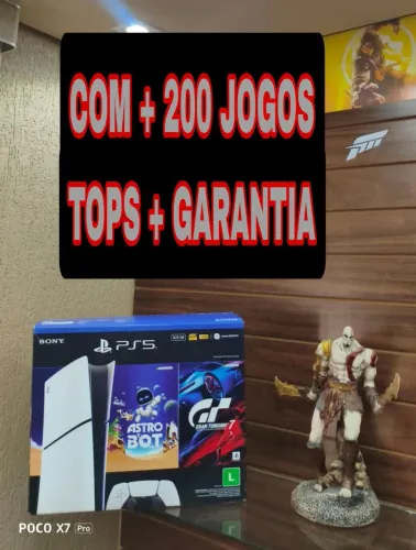 PS5 slim + garantia + 200 jogos tops