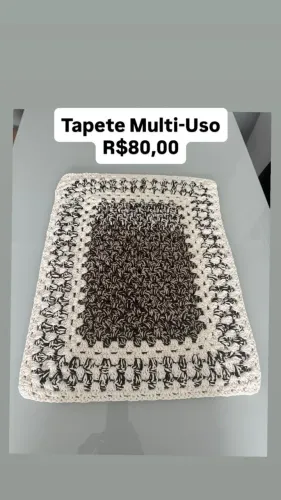 Tapete de Crochê Tons Neutros - Estilo Rústico Chic