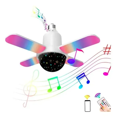 Lâmpada Rgb Led Bluetooth Grasep 24w Controle Alto-falante Musical