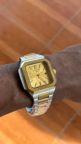 Relógio Patek Prata e Dourado - Estilo Luxo