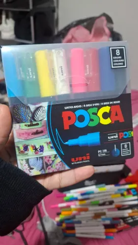 Kit touch 168pcs + 8 posca+12 acrylic +24 Lápis de cor faber castell +45 marca texto