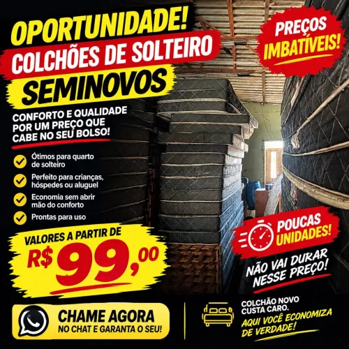 ?COLCHÃO SOLTEIRO SEMINOVO | PREÇO IMBATÍVEL | QUEIMA DE ESTOQUE ?