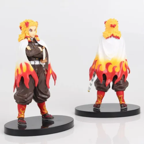 Boneco Kyojuro Rengoku Kimetsu Demon Slayer Anime Miniatura Action Figure 16cm