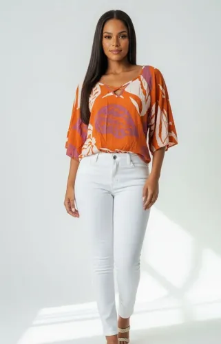 Blusa feminina estilo manga morcego tam 42