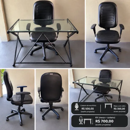 MESA + CADEIRA DE ESCRITÓRIO ? EXCELENTE ESTADO