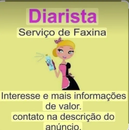 DIARISTA LIMPEZA EM CASAS APARTAMENTOS ESCRITORIOS