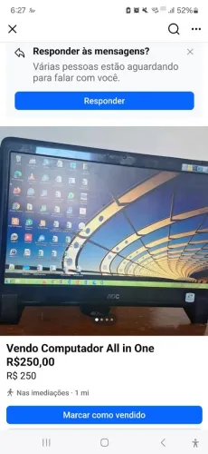 Vendo Computador All in One R$300,00