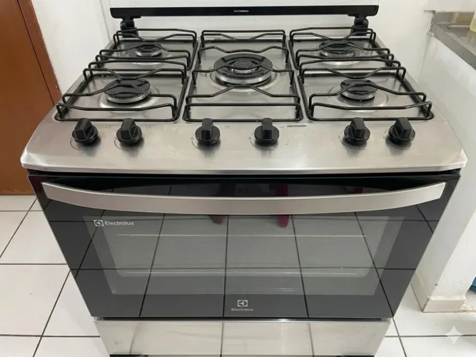 Fogão Electrolux 5 Bocas Inox | Semi Novo | Forno Grande | Excelente Estado ?