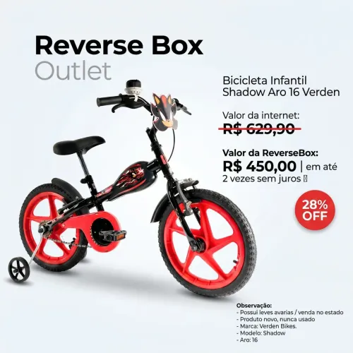 Bicicleta Infantil Shadow Aro 16 - Verden Bikes