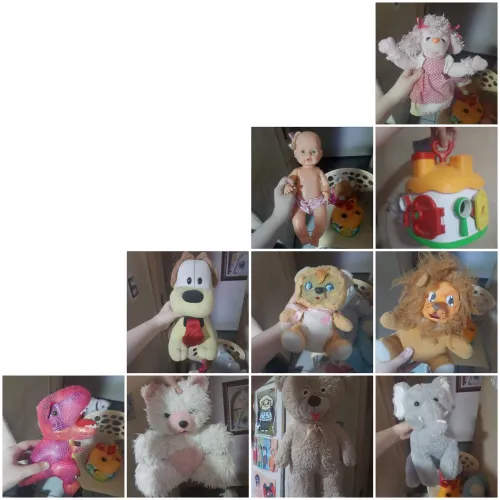 Lote brinquedos ursos , casa de bebê e boneca
