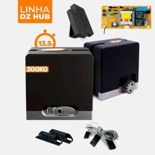 motor para portão deslizante ppa dz hub 400kg 10 s + acessorios