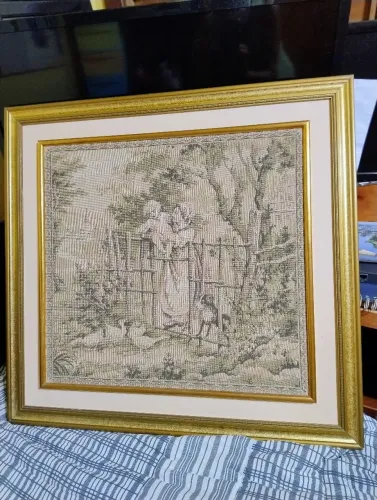 Quadro em Tapeçaria Gobelin 68 x 72 cm