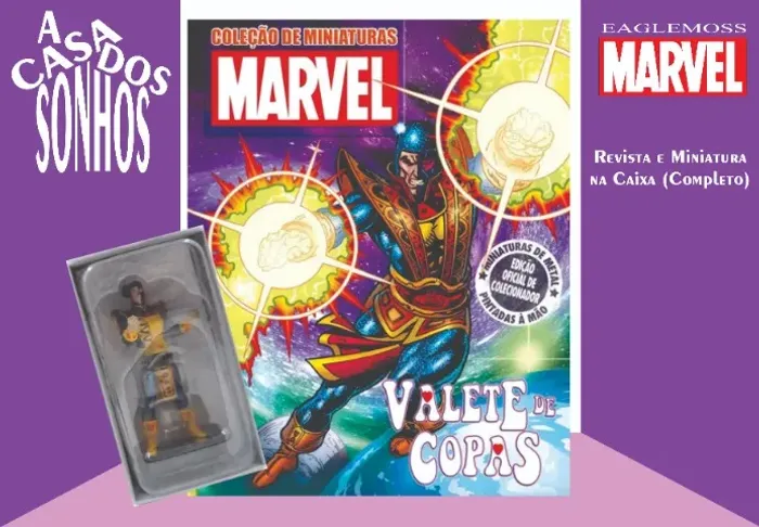 Coleção de Miniatura Marvel Eaglemoss Valete de Copas Nº 171 Completo