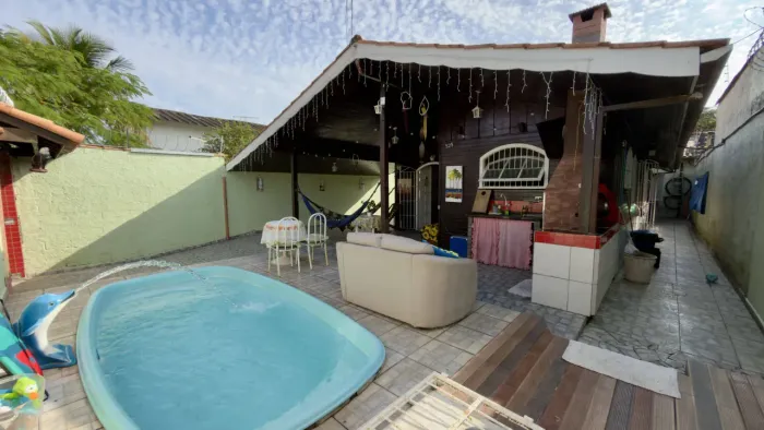 CASA TÉRREA COM 5 QUARTOS, PISCINA E ÁREA GOURMET A 400M DA PRAIA  INDAIÁ | BERTIOGA