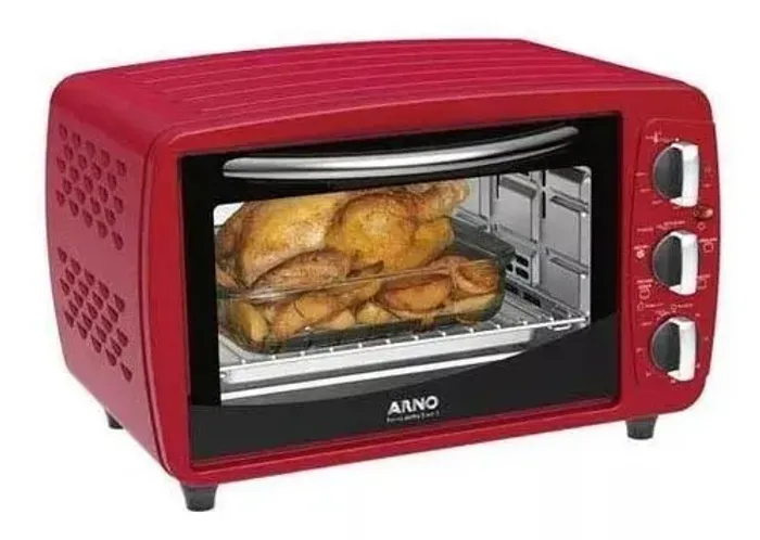 Forno Elétrico Arno Airfry 5 em 1 20L - Vermelho
