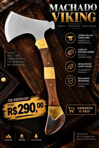 Cozinha e churrasco DECORATIVO FUNCIONALM@ch@do Viking artesanal