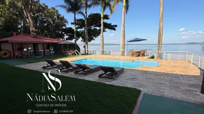 Rancho no Rio Tietê para locação mobiliado com 4 suites.