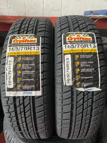 02 pneus Crystone remolde 165/70R13