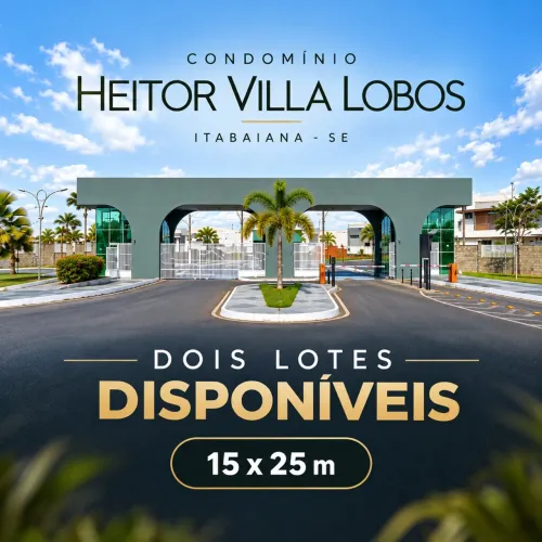 Lotes disponíveis no Condomínio Heitor Villa Lobos