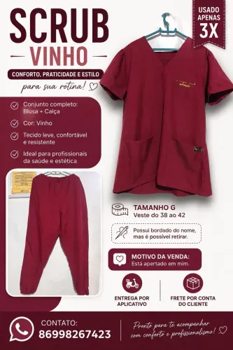 Scrub vinho seminovo