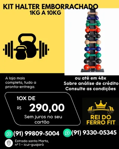 Kit Halter 1kg a 10kg Colorido - Pronta Entrega