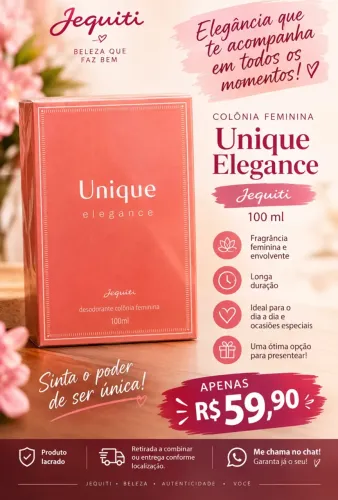 Colônia Feminina Unique Elegance ? 100 ml