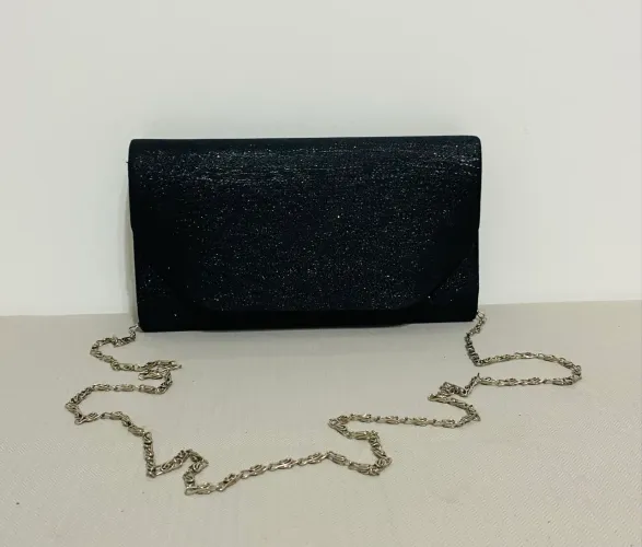 Bolsa Clutch Feminina Festa Casamento Brilho Alça Corrente