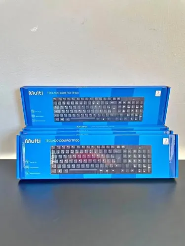 Teclado Multi com Fio USB Compacto ABNT2 - Prático e Confortável
