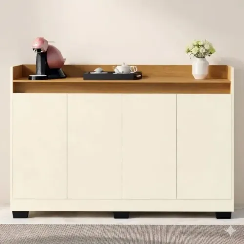 Buffet Real com 4 portas Na Cor Perola/Mel Novo! Em Estoque