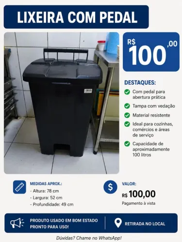 LIXEIRA COM PEDAL 